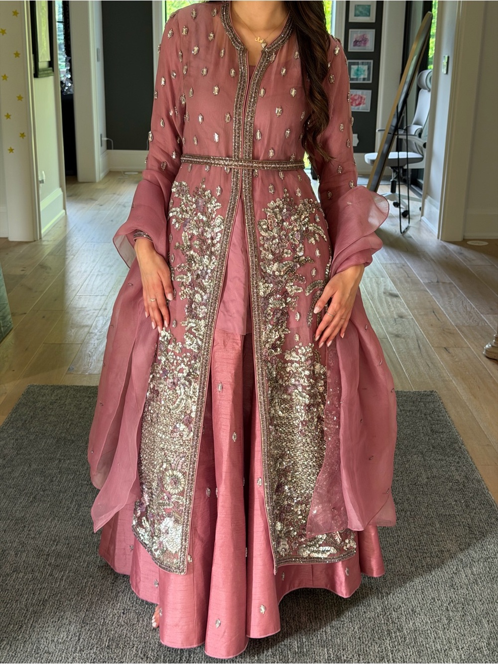 Hussain Rehar Lilac Lehenga Set